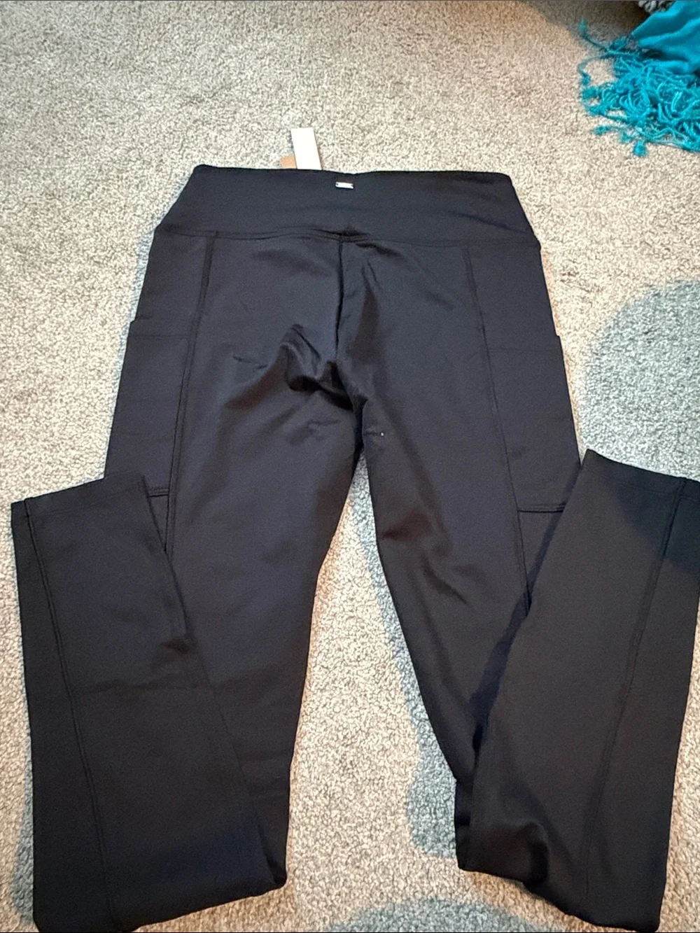 PINK Victoria's Secret Black High-Rise Leggings with Side Pockets